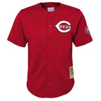 Ken Griffey Jr. Cincinnati Reds Mitchell & Ness Youth Cooperstown Collection Mesh Batting Practice Jersey - Red