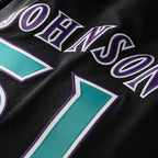 Randy Johnson Arizona Diamondbacks Mitchell & Ness Cooperstown Collection Mesh Batting Practice Button-Up Jersey - Black