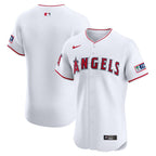 Los Angeles Angels Nike Home Elite Patch Jersey - White