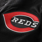 Barry Larkin Cincinnati Reds Mitchell & Ness Cooperstown Collection Mesh Batting Practice Button-Up Jersey - Black