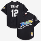 Wade Boggs Tampa Bay Rays Mitchell & Ness Authentic Batting Practice Jersey - Black