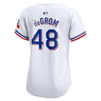 Jacob deGrom Texas Rangers Nike Women's Home Limited Player Jersey - White
