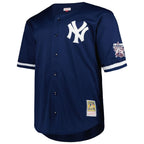 Derek Jeter New York Yankees Mitchell & Ness Big & Tall Cooperstown Mesh Batting Practice Jersey - Navy