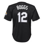 Wade Boggs Tampa Bay Rays Mitchell & Ness Youth Cooperstown Collection Mesh Batting Practice Jersey - Black