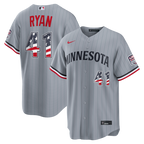 Joe Ryan Minnesota Twins Nike USA 250 Fourth of July Road Stadium Jersey - Gray