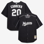 Miguel Cabrera Miami Marlins Mitchell & Ness Big & Tall Cooperstown Mesh Batting Practice Jersey - Black