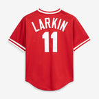 Barry Larkin Cincinnati Reds Mitchell & Ness Authentic Batting Practice Jersey - Red