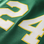 Rickey Henderson Athletics Mitchell & Ness Youth Cooperstown Collection Mesh Batting Practice Jersey - Green