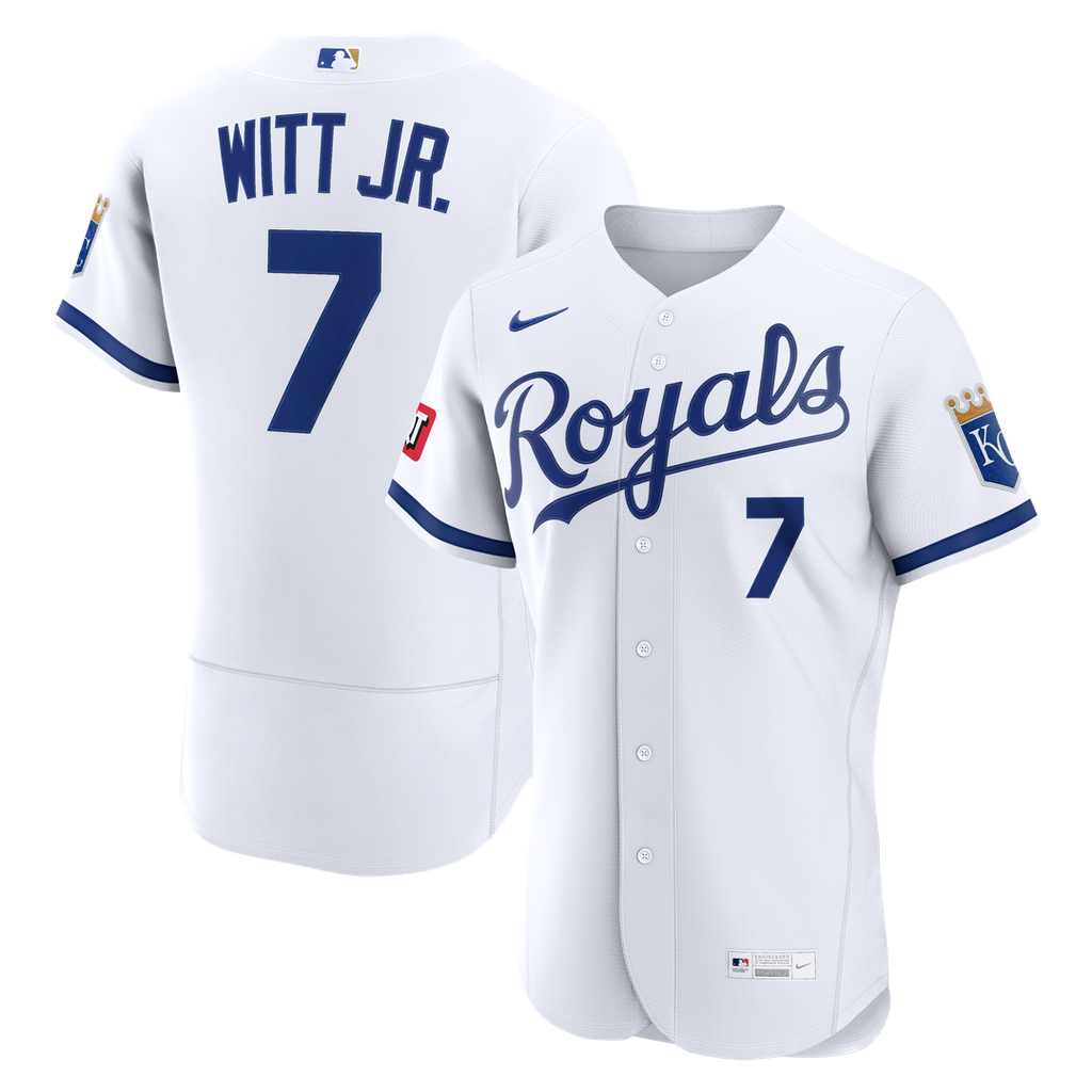 Bobby Witt Jr. Kansas City Royals Nike Alternate Authentic Sponsor Patch Jersey - Light Blue