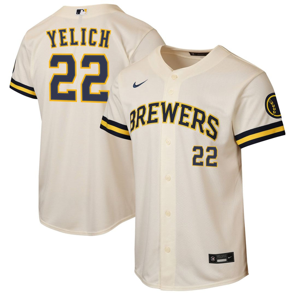 Christian Yelich Milwaukee Brewers Nike Youth Road Stadium Jersey - Powder Blue