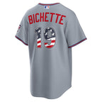 Bo Bichette New York Mets Nike USA 250 Fourth of July Road Stadium Jersey - Gray