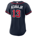 Ronald Acuña Jr. Atlanta Braves Nike Women's Alternate Replica Jersey - Navy