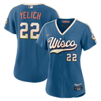 Christian Yelich Milwaukee Brewers Nike Women's 2026 City Connect Stadium Jersey - Mineral Blue
