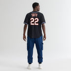 Juan Soto New York Mets Nike Fashion Replica Black Out Jersey