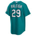 Cal Raleigh Seattle Mariners Nike  Alternate 50th Season Patch Stadium Jersey - Teal
