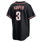 Bryce Harper Philadelphia Phillies Nike Fashion Replica Black Out Jersey