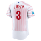 Bryce Harper Philadelphia Phillies Nike Home Authentic Sponsor Patch Jersey - White