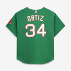 David Ortiz Boston Red Sox Mitchell & Ness Cooperstown Collection Mesh Batting Practice Button-Up Jersey - Red