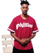 John Kruk Philadelphia Phillies Mitchell & Ness Big & Tall Cooperstown Collection Mesh Batting Practice Jersey - Burgundy