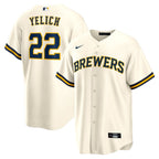 Christian Yelich Milwaukee Brewers Nike Home Replica Player Jersey - Cream