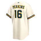 Blake Perkins Milwaukee Brewers Nike Home Replica Jersey - Cream