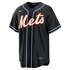New York Mets Nike Fashion Replica Black Out Jersey