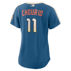 Jackson Chourio Milwaukee Brewers Nike Women's 2026 City Connect Stadium Jersey - Mineral Blue