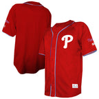 Philadelphia Phillies Stitches Team Color Full-Button Fashion Jersey - Red