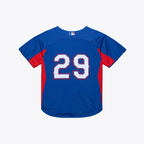 Adrian Beltre Texas Rangers Mitchell & Ness Cooperstown Mesh Batting Practice Button-Up Jersey - Royal