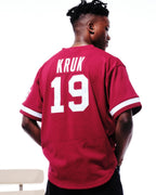 John Kruk Philadelphia Phillies Mitchell & Ness Big & Tall Cooperstown Collection Mesh Batting Practice Jersey - Burgundy
