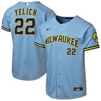 Christian Yelich Milwaukee Brewers Nike Youth Road Stadium Jersey - Powder Blue