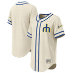 Seattle Mariners Stitches Throwback Fashion Jersey - Natural