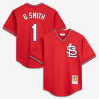 Ozzie Smith St. Louis Cardinals Mitchell & Ness Youth Cooperstown Collection Mesh Batting Practice Jersey - Navy
