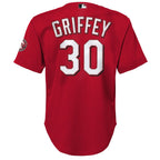 Ken Griffey Jr. Cincinnati Reds Mitchell & Ness Youth Cooperstown Collection Mesh Batting Practice Jersey - Red