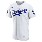Los Angeles Dodgers Nike Home Sponsor Patch Authentic Jersey - White
