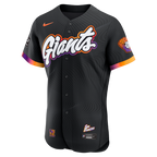 San Francisco Giants Nike City Connect Authentic Sponsor Patch Jersey - Anthracite