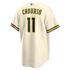 Jackson Chourio Milwaukee Brewers Nike Home Replica Jersey - Cream