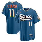Jackson Chourio Milwaukee Brewers Nike 2026 City Connect Stadium Jersey - Mineral Blue