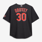Ken Griffey Jr. Cincinnati Reds Mitchell & Ness Big & Tall Cooperstown Mesh Batting Practice Jersey - Black