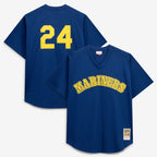 Ken Griffey Jr. Seattle Mariners Mitchell & Ness Big & Tall Cooperstown Collection Mesh Batting Practice Jersey - Royal