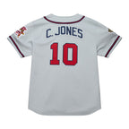 Chipper Jones Atlanta Braves Mitchell & Ness 1995 Throwback Authentic Jersey - Gray