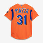 Mike Piazza New York Mets Mitchell & Ness Cooperstown Collection Mesh Batting Practice Button-Up Jersey - Royal