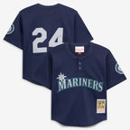 Ken Griffey Jr. Seattle Mariners Mitchell & Ness Toddler Cooperstown Collection Mesh Batting Practice Jersey - Navy