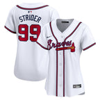 Spencer Strider Atlanta Braves Nike Women's  Home Limited Player Jersey - White