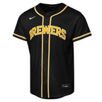 Jackson Chourio Milwaukee Brewers Nike Youth Fashion Replica Player Jersey - Black
