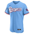 Texas Rangers Nike Alternate Authentic Jersey - Light Blue