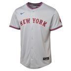 New York Mets Youth Road Limited Jersey - Gray