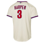 Bryce Harper Philadelphia Phillies Nike Youth Alternate 2 Replica Jersey - Cream