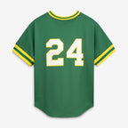 Rickey Henderson Athletics Mitchell & Ness Authentic Batting Practice Jersey - Green