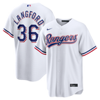 Wyatt Langford Texas Rangers Nike Home Replica Jersey - White